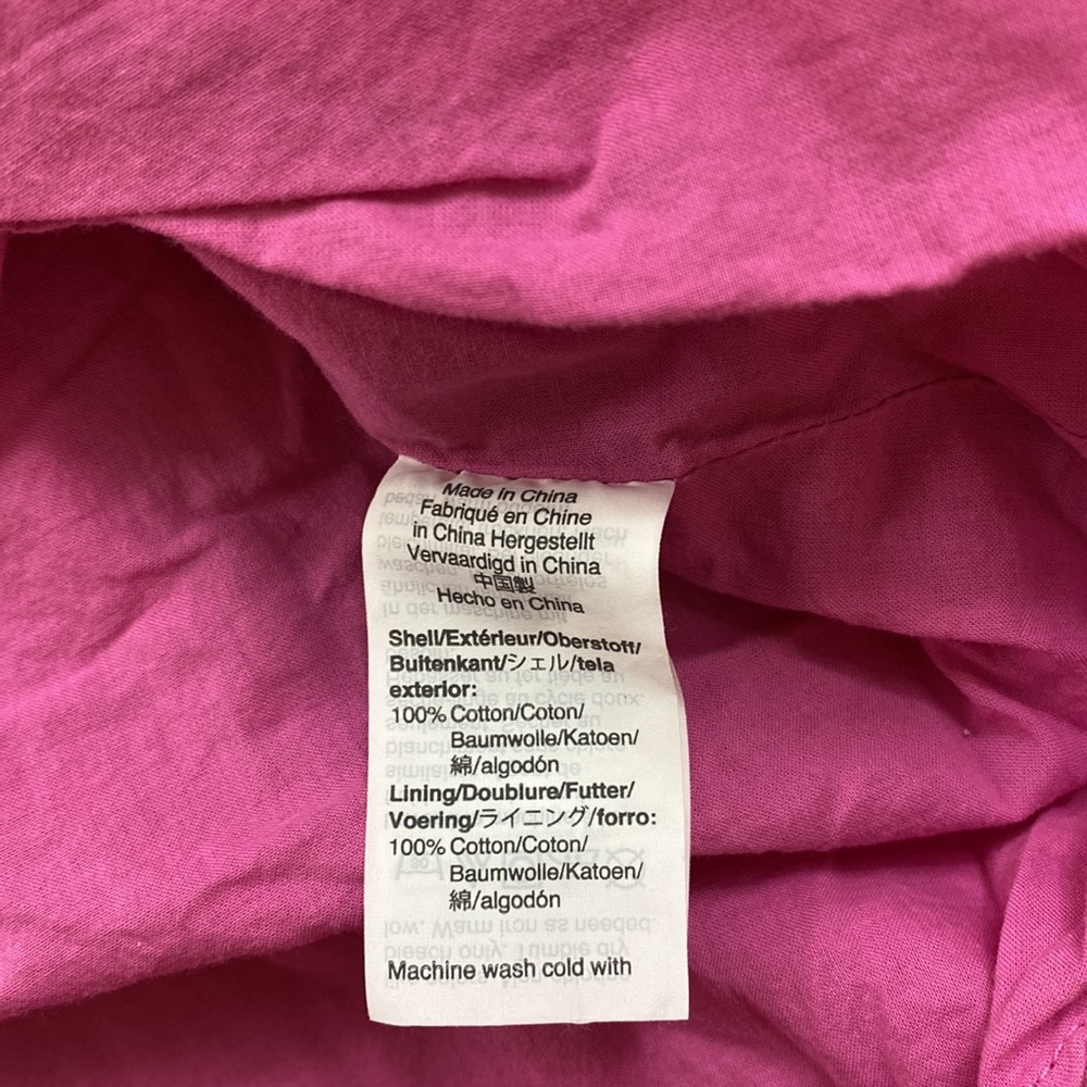 J. Crew Sleeveless faux wrap cotton poplin bright pink midi dress - Picture 8 of 9